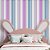 Papel de Parede Adesivo Vinil Listras Rosa Azul Cinza Vertical Quarto Infantil Bebe - Imagem 1