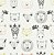 Papel de Parede Adesivo Vinil Animais Safari Abstrato Cinza Vintage Quarto Infantil - Imagem 4