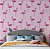 Papel de Parede Adesivo Vinil Abstrato Flamingos Rosa Bolinhas Moderno Quarto Infantil Menina - Imagem 2
