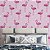 Papel de Parede Adesivo Vinil Abstrato Flamingos Rosa Bolinhas Moderno Quarto Infantil Menina - Imagem 1