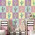 Papel de Parede Adesivo Vinil Cactos Colorido Pop Art Tons Pastel Vintage Sala Quarto Menina - Imagem 1