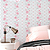 Papel de Parede Adesivo Vinil Rosa Listra Ramo Floral Vintage Pintura Sala Quarto - Imagem 1