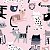 Papel de Parede Adesivo Vinil Desenho Gatos Estampa Rosa Fofo Quarto Menina - Imagem 4