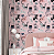 Papel de Parede Adesivo Vinil Desenho Gatos Estampa Rosa Fofo Quarto Menina - Imagem 2
