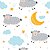 Papel de Parede Adesivo Vinil Estrelas Bebê Ovelha Lua Nuvem Quarto Infantil - Imagem 4