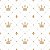 Papel de Parede Adesivo Vinil Coroas Princesa Nude Dourado Provençal Quarto Infantil - Imagem 4