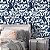 Papel de Parede Adesivo Vinil Pavões Azul Floral Flor Ave Vintage Sala Quarto - Imagem 2