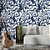 Papel de Parede Adesivo Vinil Pavões Azul Floral Flor Ave Vintage Sala Quarto - Imagem 1