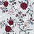 Papel de Parede Adesivo Vinil Rosas Vermelha Flores Vintage Cinza Quarto Sala Cozinha - Imagem 4