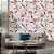 Papel de Parede Adesivo Vinil Abstrato Laranja Flores Bolinhas Sala Quarto Cozinha - Imagem 1