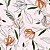 Papel de Parede Adesivo Vinil Abstrato Laranja Flores Bolinhas Sala Quarto Cozinha - Imagem 4