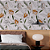 Papel de Parede Adesivo Vinil Abstrato Laranja Flores Bolinhas Sala Quarto Cozinha - Imagem 2