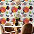 Papel de Parede Adesivo Vinil Frutas Limão Coloridas Bola Moderno Abstrato Cozinha - Imagem 1