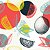 Papel de Parede Adesivo Vinil Frutas Limão Coloridas Bola Moderno Abstrato Cozinha - Imagem 4