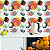 Papel de Parede Adesivo Vinil Frutas Limão Coloridas Bola Moderno Abstrato Cozinha - Imagem 2