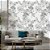 Papel de Parede Adesivo Vinil Desenho Linhas Flores Floral Vintage Sala Quarto Cozinha - Imagem 1