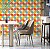 Papel de Parede Adesivo Vinil Petala Mosaico Colorido Tons Pastel Cozinha Sala - Imagem 2
