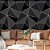 Papel de Parede Autocolante Vinil Zara Cinza Preto e Prata Moderno Triangulos Sala Quarto - Imagem 1