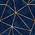 Papel de Parede Autocolante Vinil Zara Efeito Camurça Azul Gold Triangulos Moderno Sala Quarto - Imagem 4