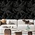 Papel de Parede Adesivo Vinil Folhas Preto Cinza Moderno Efeito 3D Sala Quarto - Imagem 2