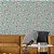 Papel de Parede Adesivo Vinil De Sala Rosa Flor Floral Azul Turquesa Pintura Sala Quarto - Imagem 2