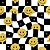 Papel de Parede Adesivo Vinil Smile Psicodélico Xadrez Geek Moderno Quarto - Imagem 4
