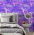 Papel de Parede Adesivo Vinil Pintura Óleo Abstrato Roxo E Azul Surreal Quarto Sala - Imagem 2