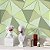 Papel de Parede Adesivo Vinil Triangulos Zara Tons de Verde Prata Quarto Sala - Imagem 1