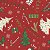 Papel de Parede Adesivo Vinil Árvores Natal Vermelho Presente Natalino Sala - Imagem 4