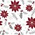 Papel de Parede Adesivo Vinil Natal Natalino Flores Floco de Neve Sazonal Sala - Imagem 4