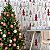 Papel de Parede Adesivo Vinil Árvore Natal Estampa Pinheiros Bege Cinza Vermelho Sala - Imagem 2