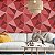 Papel de Parede Adesivo Vinil Triangulos Zara Vermelho Prata Sala Quarto - Imagem 1