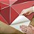 Papel de Parede Adesivo Vinil Triangulos Zara Vermelho Prata Sala Quarto - Imagem 4