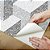 Papel de Parede Adesivo Vinil Geométrico Efeito 3D Cinza Linho Abstrato Cozinha Sala Quarto - Imagem 3