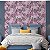 Papel de Parede Adesivo Vinil Teen Torres Eiffel Bike Roxo Flores Vintage Quarto Menina - Imagem 1