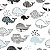 Papel de Parede Adesivo Vinil Menino Baleia Azul Desenho Linhas Quarto Infantil Menino - Imagem 4