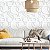 Papel de Parede Adesivo Vinil De Sala Círculo Branco Moderno - Imagem 1