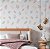 Papel de Parede Adesivo Vinil Folhas Galho Flores Plantas Tons Pastel Quarto infantil Menina - Imagem 1
