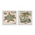 Kit 2 Quadros Decorativos Quadrados Conchas Mar Praia Areia Estrela Pintura Azul 21cm x 21cm - Imagem 2