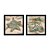 Kit 2 Quadros Decorativos Quadrados Conchas Mar Praia Areia Estrela Pintura Azul 21cm x 21cm - Imagem 4