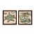 Kit 2 Quadros Decorativos Quadrados Conchas Mar Praia Areia Estrela Pintura Azul 21cm x 21cm - Imagem 6