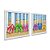 Kit 2 Quadros Decorativos Quadrado Praia Areia Chinelos Coloridos Pintura Divertido Moderno 21cm x 21cm - Imagem 1