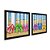 Kit 2 Quadros Decorativos Quadrado Praia Areia Chinelos Coloridos Pintura Divertido Moderno 21cm x 21cm - Imagem 3