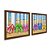 Kit 2 Quadros Decorativos Quadrado Praia Areia Chinelos Coloridos Pintura Divertido Moderno 21cm x 21cm - Imagem 5