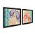 Kit 2 Quadros Decorativos Quadrado Chinelos Coloridos Madeira Praia Maresia Pintura Divertido Moderno 21cm x 21cm - Imagem 3