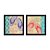 Kit 2 Quadros Decorativos Quadrado Chinelos Coloridos Madeira Praia Maresia Pintura Divertido Moderno 21cm x 21cm - Imagem 4