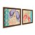 Kit 2 Quadros Decorativos Quadrado Chinelos Coloridos Madeira Praia Maresia Pintura Divertido Moderno 21cm x 21cm - Imagem 5