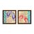 Kit 2 Quadros Decorativos Quadrado Chinelos Coloridos Madeira Praia Maresia Pintura Divertido Moderno 21cm x 21cm - Imagem 6