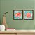 Kit 2 Quadros Decorativos Quadrado Vermelho e Turquesa Concha Corais Mar Praia Vintage Pintura Madeira 21cm x 21cm - Imagem 7