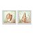 Kit 2 Quadros Decorativos Quadrado Elegante Concha Corais Fundo do Mar Praia Vintage Pintura 21cm x 21cm - Imagem 2